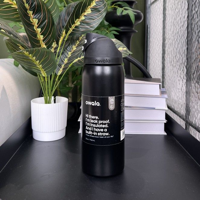 owala 32 Oz Insulated Stainless Steel Water Bottle With Straw For Sports And Travel, Hint Of Grape & Insulated Stainless Steel Water Bottle With Straw