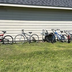 bikes 4 adults and one kid(8-10)