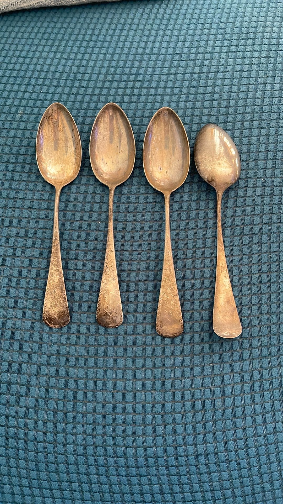 SET OF 4 STERLING SILVER SPOON