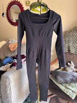 Long sleeve rib jumpsuit