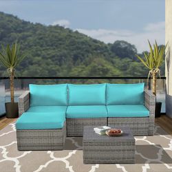 L-Shaped Outdoor Patio Furniture Sectional