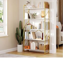 White And Gold Book Or Display Shelf 