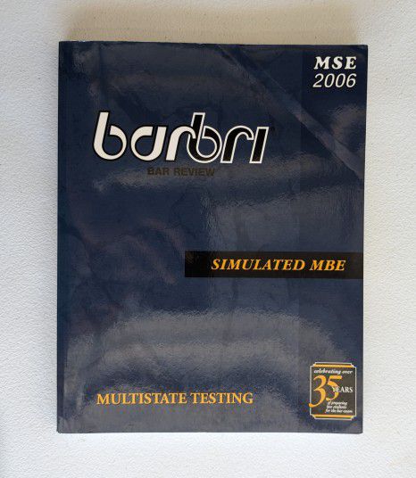 BarBri Bar Review Simulated Multi-state Bar Examination 