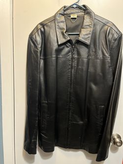Genuine Black Universal Studios Leather Jacket, Excellent Condition 