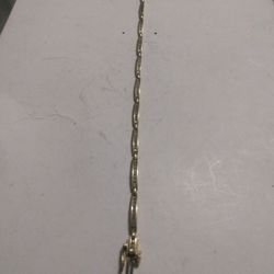 14K Gold And  Diamonds Bracelet Lent 7 1/2 Use