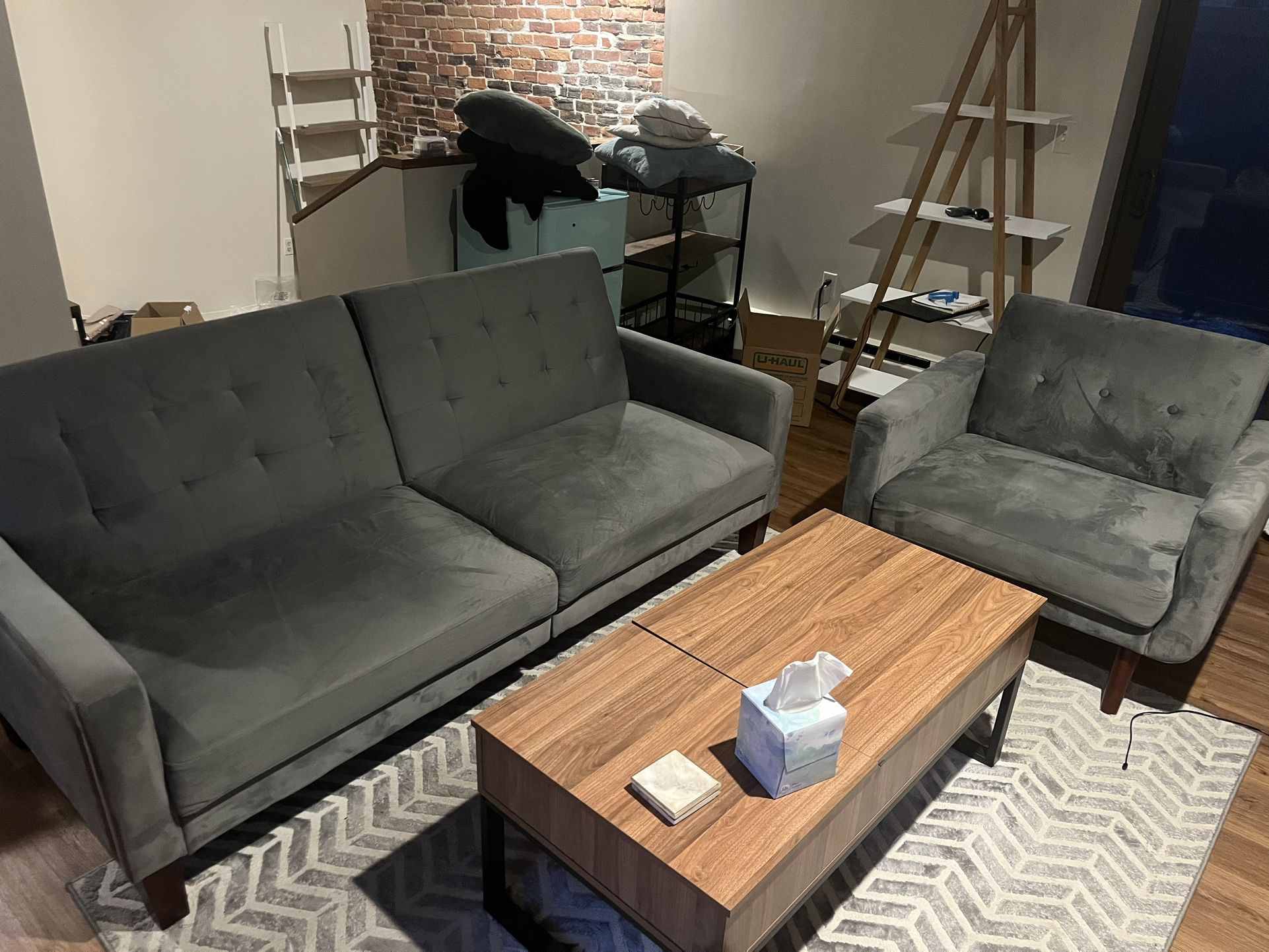 Couch/futon and Matching Chair
