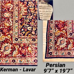 Authentic Kerman-Lavar Persian Rug