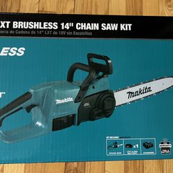 Makita LXT 14 in. 18V Lithium-Ion Brushless Electric Battery Chainsaw Kit (New)