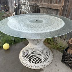 Woven Glass Table