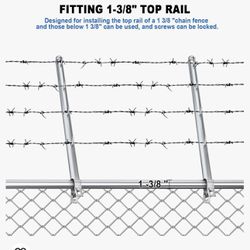 NEW Barbwire Arm Extensions For Chainlink Fence Top Rails (10pk)