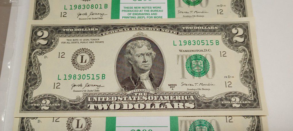 $2 Bill Uncirculated 