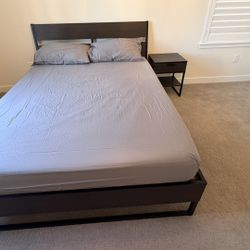 Queen Bed Frame With Side Table