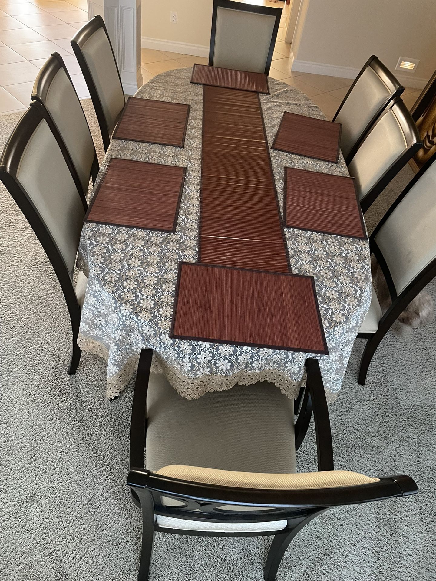 Dining Table With 8 Chairs And Console