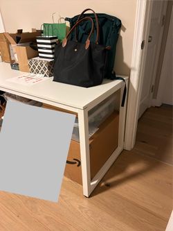 55in White Office Desk