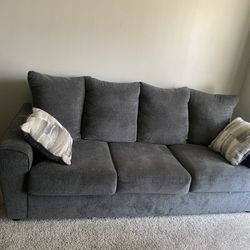 Beautiful 2 Piece Gray Stairatt Sofa & Loveseat 