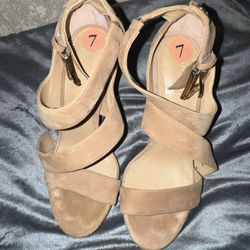 Michael Kors Tan  Suede Heels