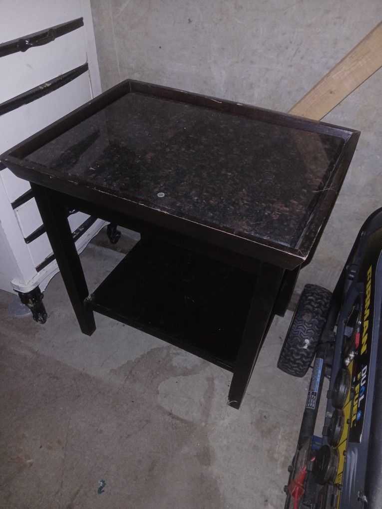 Marble Top End Table