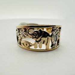 14k Gold Good Luck Ring