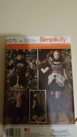 Simplicity costume pattern size 14-22
