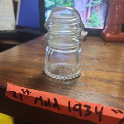 Clear Glass Insulator From 1934 $40