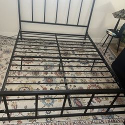 Black Queen bed frame 