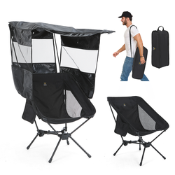 Portable Folding Canopy Camping Chair – Four-Leg Outdoor Lounge Chair