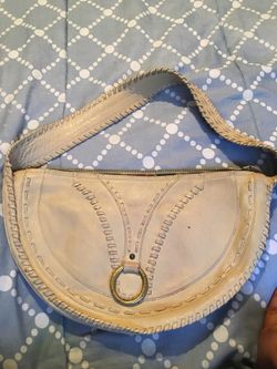Authentic BCBG girls Cream leather handbag