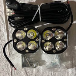 3” 2 Pcs LED Light Pods White Super Bright Off Road Work Light
