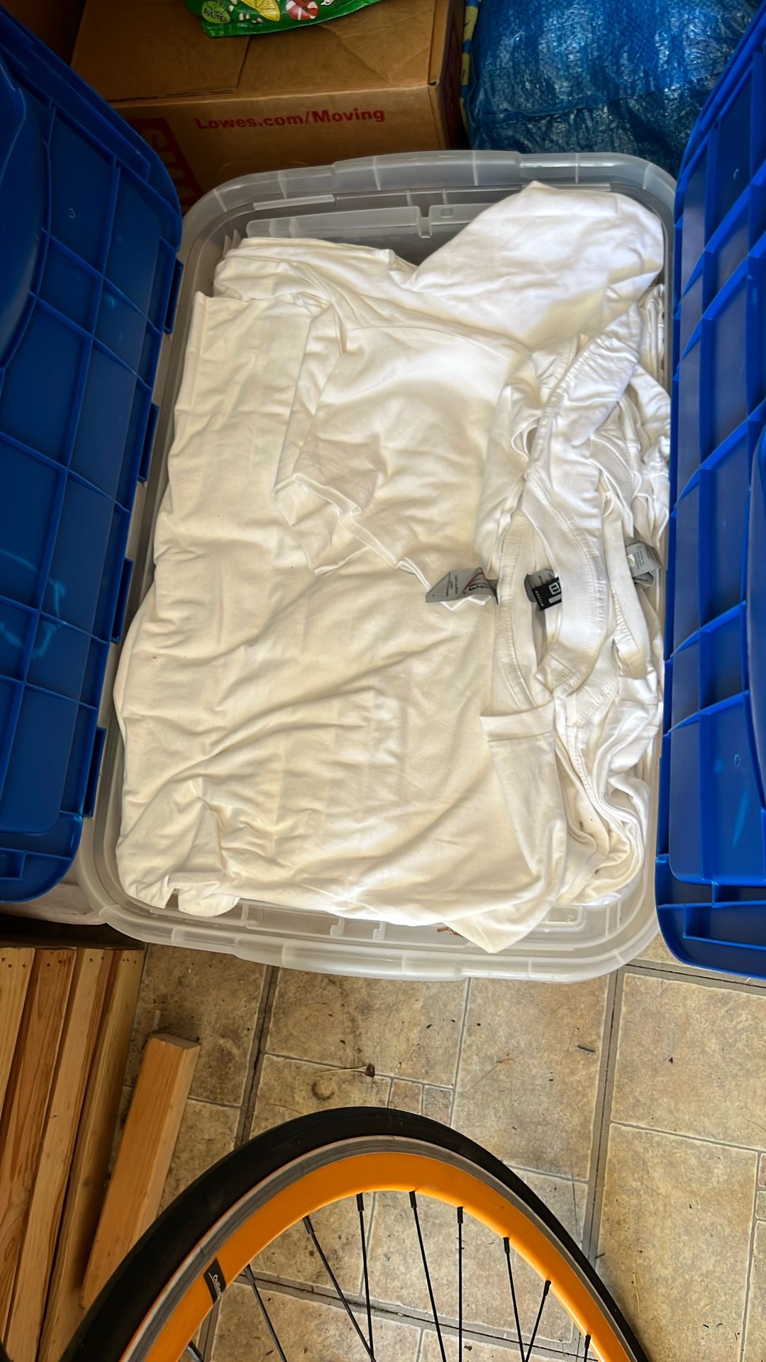 Bin Of White T-shirts To Print On
