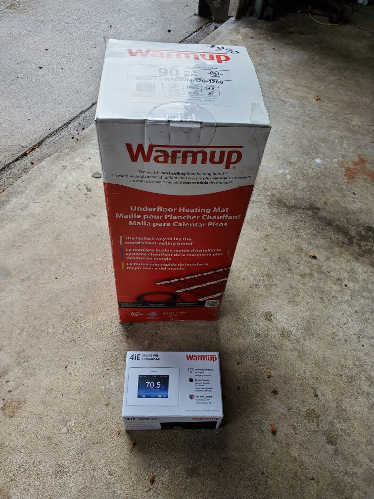 warmup underfloor heating mat/4ie smart wifi thermostat