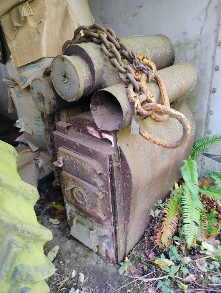 Boiler Type Stove Burner Cast Iron Feeder Wood Burning