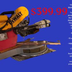 DeWalt 12" Double Bevel Sliding Compound Miter Saw - $399.99*