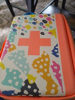 Colorful First Aid Kit Case or book carrying like Bible to church