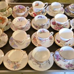 Mismatched Teacups and Saucers $5 EACH