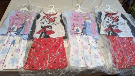 Kids Girls Pajamas FROZEN MINNIE NEW Size 4&6