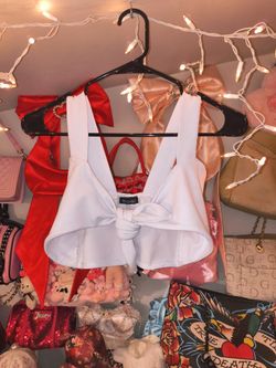 White Tie Crop Top 