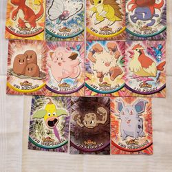 Pokemon 1999 Topps TV Animation Edition (11 cards) Set 