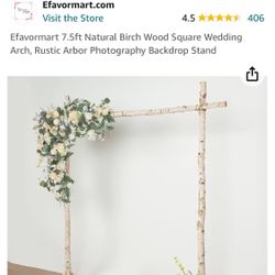 Birch Wood Square Backdrop Holder 