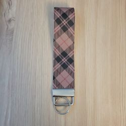 Stylish Faux Leather Wristlet Keychain Holder 