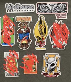 Vintage Birdhouse Skateboard Stickers