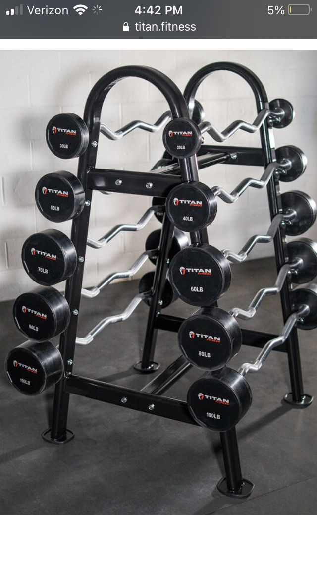 Titan Fitness 50 Lb Fixed Barbell Six (6) Titan Fitness Fixed