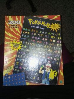 Original 1999 MB puzzle Pokemon 200 pieces