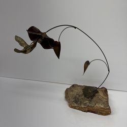 Hummingbird Sculpture Bijan Bahar Kinetic Sculpture Feeding Hummingbird 