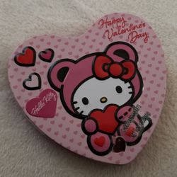 hello kitty tin chocolate heart box. 