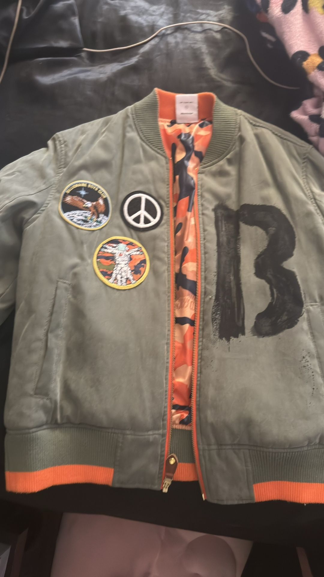 Billionaire Boys Club Rare Reversible Bomber Jacket Olive Green