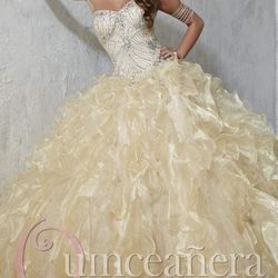 House Of Wu Gold Quinceañera / Sweet Sixteen Dress