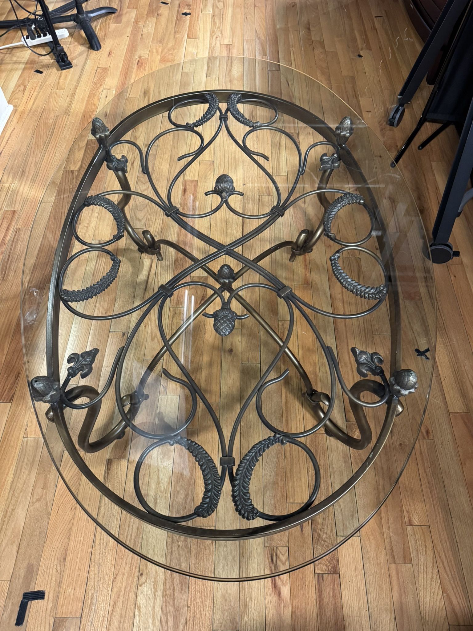 Oval Glass Coffee Table