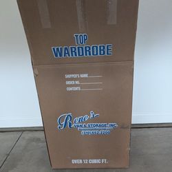 Moving Boxes ( 8 Hanging Rack & 7 Dishpack )