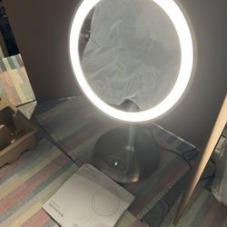 Mirror. IHome Vanity Mirror. With Bluetooth Speaker USB