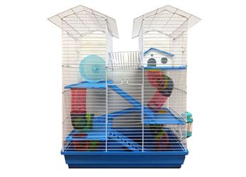 Large 5-Floor Twin Tower Habitat Syrian Hamster Rodent Gerbils Mouse Mice Rat Home Cage(9)